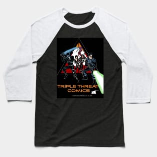 Triple Threat Comics Logo with Codename: Hunter Baseball T-Shirt